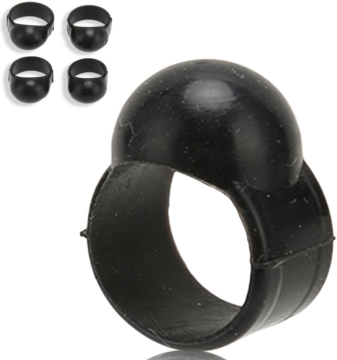Dailygoods- Vingerbeschermers Zwarte Siliconen - Vingerbeschermer Snijden - Vingerbeschermer Rubber - Tongtrommel Vingerhulzen - Geschikt voor Slaginstrumenten - Aangename Speelervaring - Vingerpicks