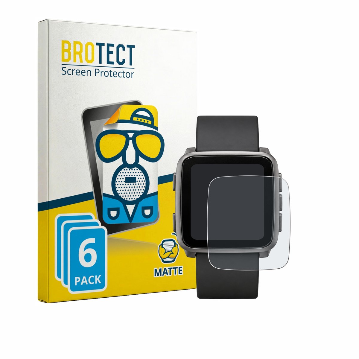 BROTECT - Screenprotector voor Pebble Time 2 2026 - Folie Beschermfolie matte 6 Stuks