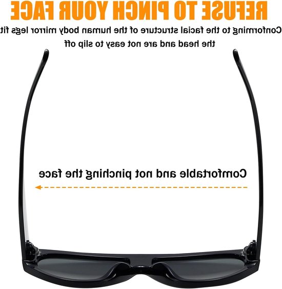 Set van 2 oversized retro zonnebrillen voor mannen en vrouwen, grote vierkante zonnebrillen met UV400 bescherming, perfect voor de jaren '70 stijl van Merkloos — afbeelding 4