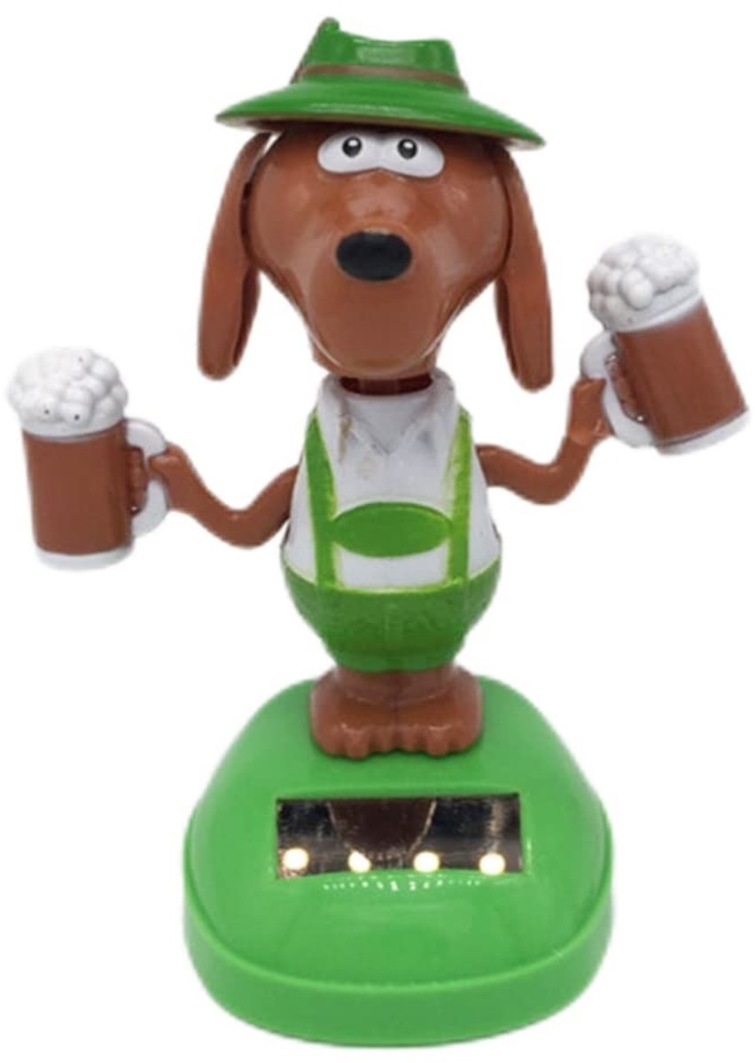 Allecto - Solar Dansende Hond Ornament voor Auto Dashboard - Duurzaam