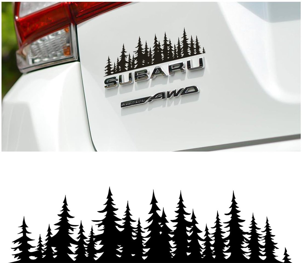 Dailygoods - Dennenboom Bos Auto Sticker - Decoratieve Sticker voor Autozijkant en Camper