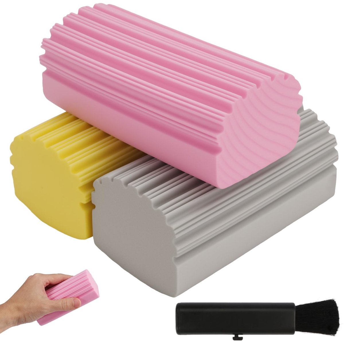 Dailygoods- Stofsponzen 3 Stuks - Herbruikbare Spons - Vochtige Spons - Reinigingsspons - Zachte Reinigingsborstel - Duurzaam PVA Materiaal