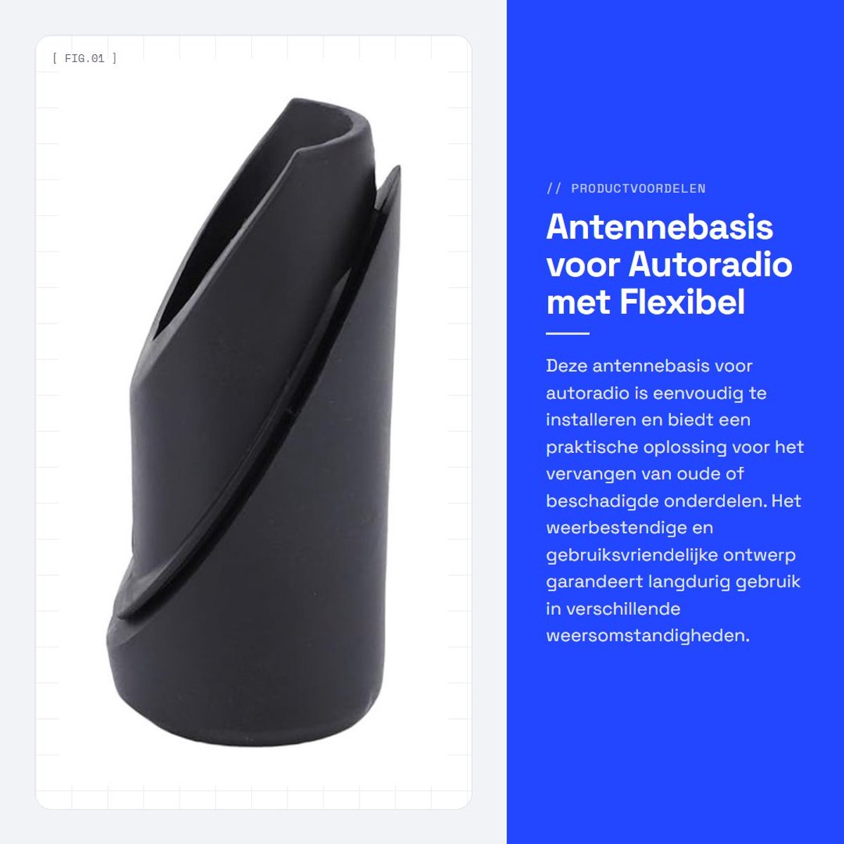 Dailygoods- Antennebasis Weerbestendig - Antenne Beugel - Rubber Mount - Flexibel Ontwerp - Probleemloze Installatie - Verbeterde Signaalontvangst - Autoantenne