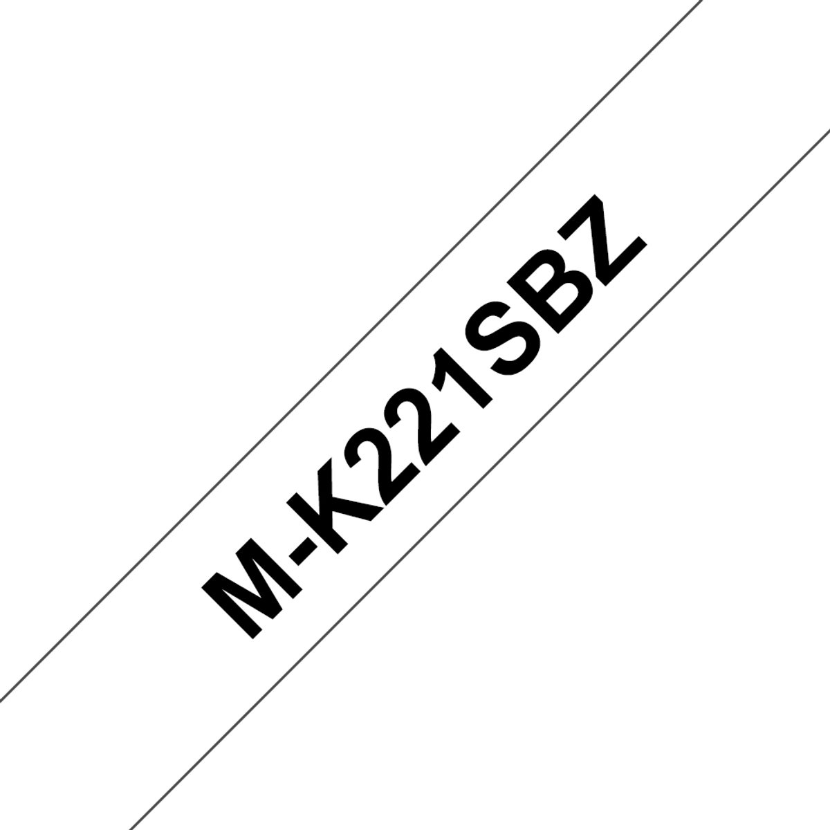 Labeltape Brother M M-K221S Tapekleur: Wit Tekstkleur:Zwart 9 mm 4 m