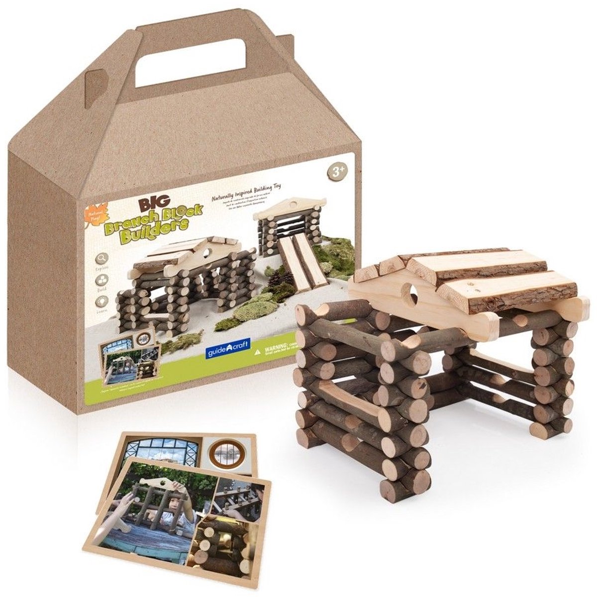 Guidecraft houten bouwblokken set - Big Branch Block Builders 125 stuks.