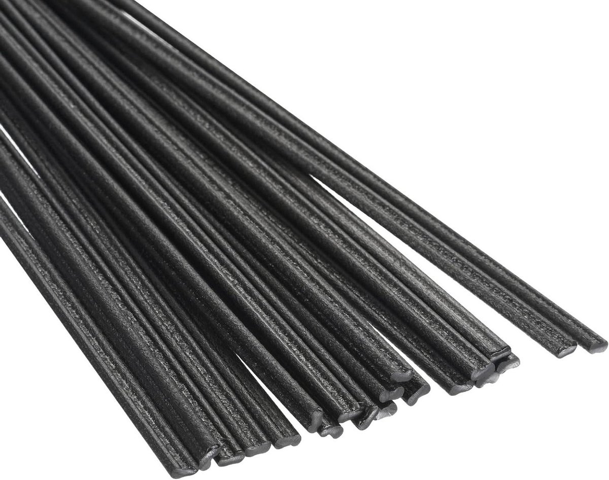 QUARKZMAN 20 stuks kunststof lasstaven lasstrips PE 8 inch voor kunststof lassers, bumpers, auto, kajakreparatie, zwart