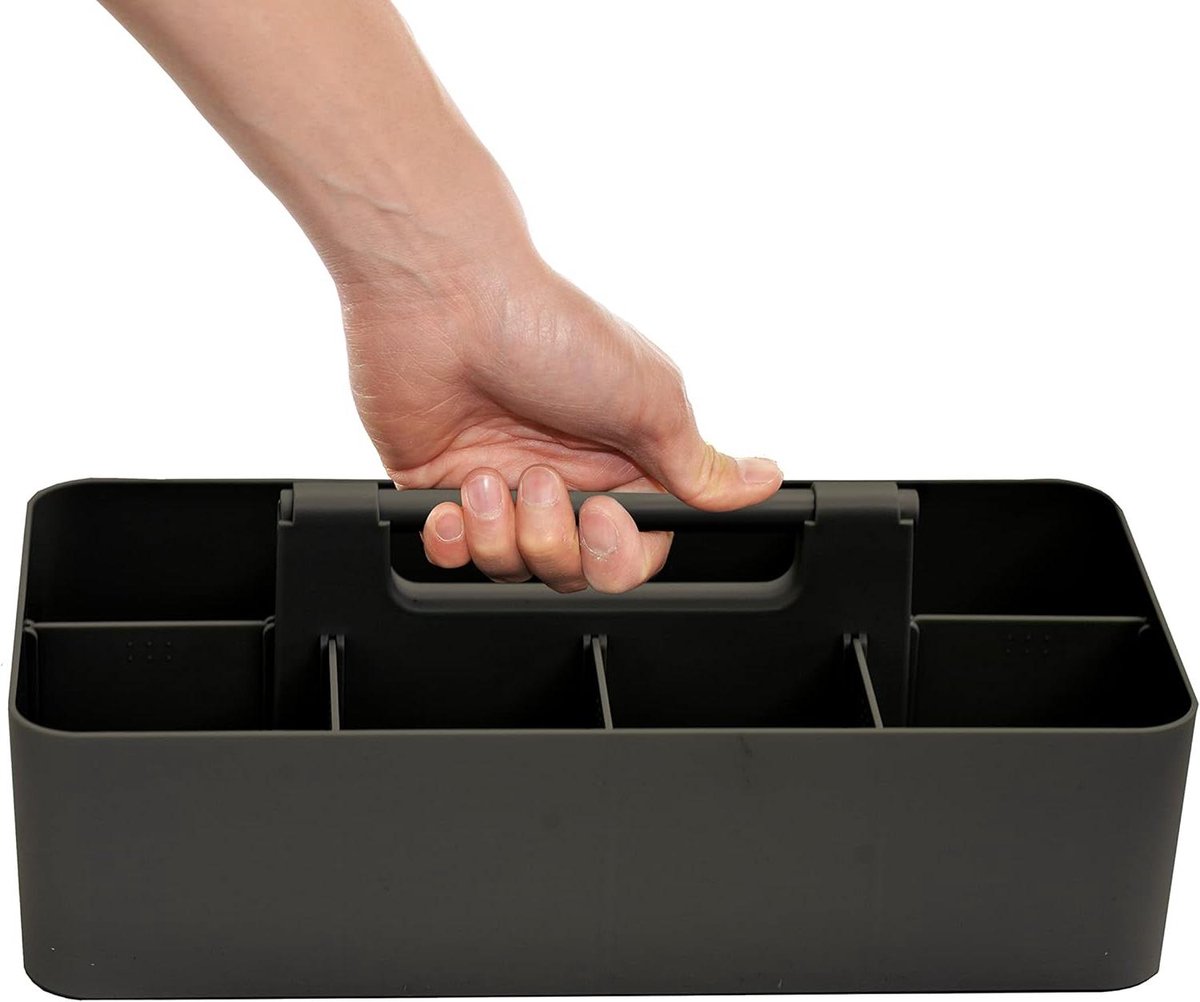 Draagbare Make-up Organizer - Cosmetica Caddy Mand - Badkamer Opslag - Verwijderbare Compartimenten - Extra Groot Formaat - Zwart