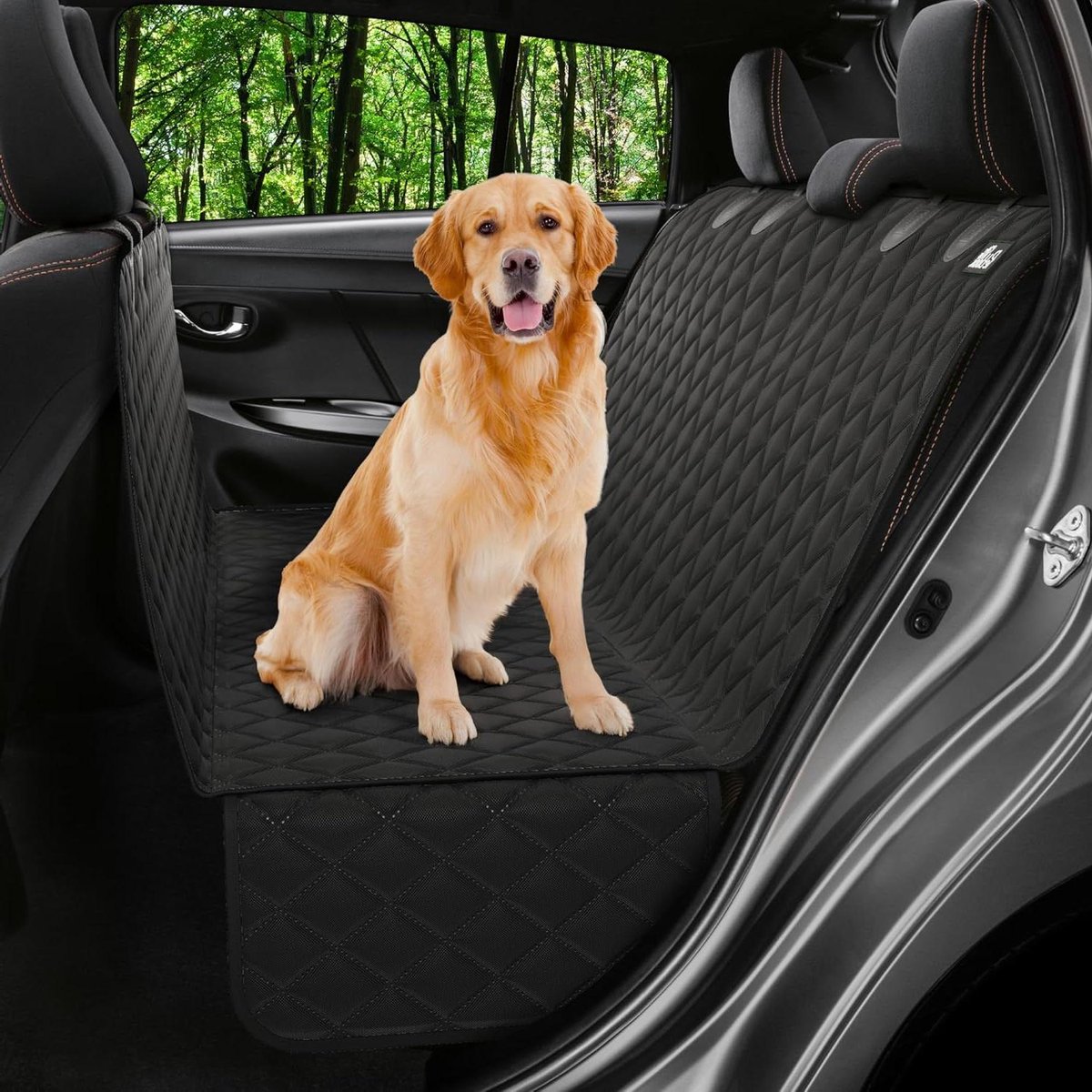Honden Autostoelhoes - Hondenhangmat Auto - Auto Beschermen - Waterdicht Krasbestendig - XL 64x60 inch - Zwart