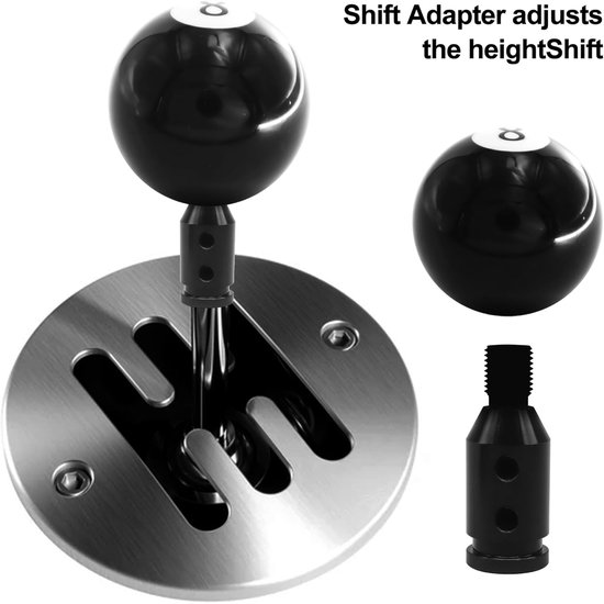 Versnellingspook Knop - Schakelknop Auto - Interieur Upgrade - Biljartbal Design - Universele Pasvorm - Zwart — afbeelding 3