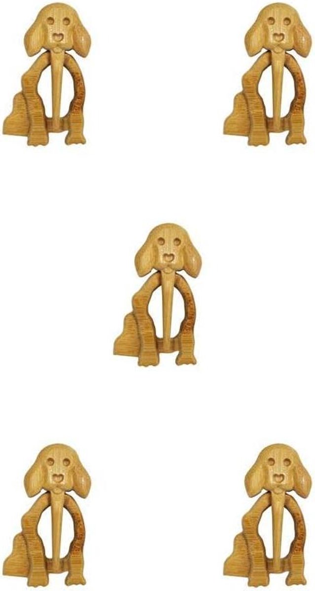 Houten Broche - Sjaal Sluiting - Kleding Accessorize - Uniek Hout Design - 7 x 5 cm - Natuurlijk