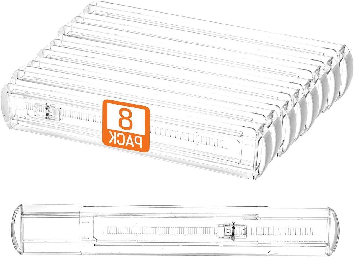 Lade Verdelers - Organizers - Kleding Lades - Verstelbare Lengte - 8 Stuks - Transparant
