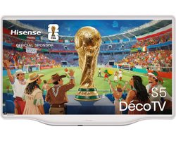 Hisense 43S5Q SmartTV - 43 inch - DécoTV - Hi-QLED Colour - Art-Inspired Design - Gallery Mode - Art Gallery - Dolby Vision.Atmos - High Contrast - Filmmaker Mode - AI Smooth Motion - AI 4K Upscaler - Voice Control - Fluid Central Stand