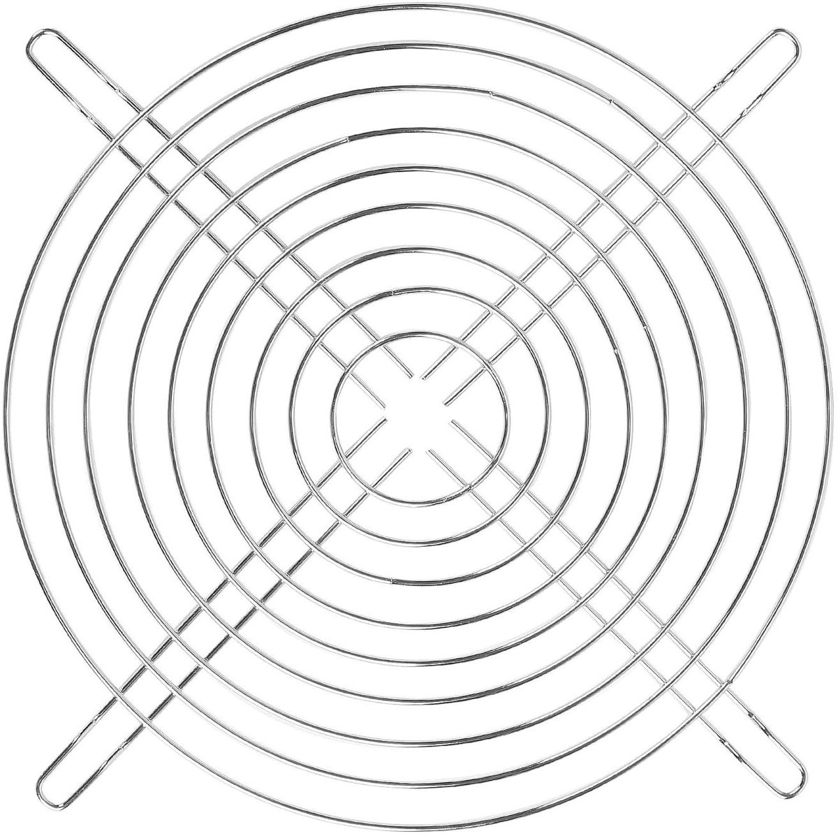Ventilator Grill - Vingerbeschermer Roost - Computer Koeling - Metaal Duurzaam - 200mm - Zilver