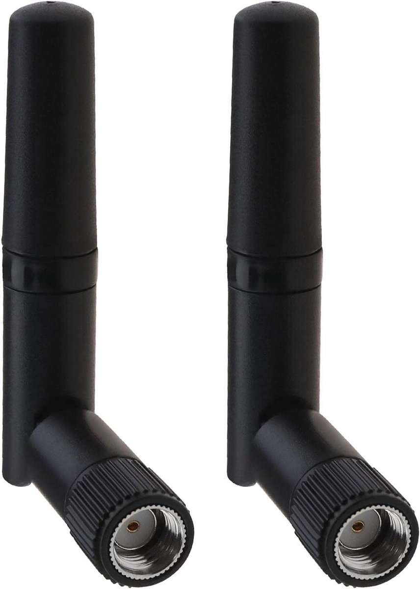 The Lord of the Tools 2 STKS Mini WiFi-antenne Dual Band 2.4GHz 5.8Ghz RP-SMA Mannelijke Haakse Antenne voor PCI Netwerkkaart PC Desktop Computer Gaming Moederbord Draadloze Router