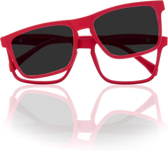 Kinder Zonnebril Clips - Zonneclip Bril - Bescherming Tegen Zon - Unisex Kindermodel - Universeel - Zwart van Kinder — afbeelding 2