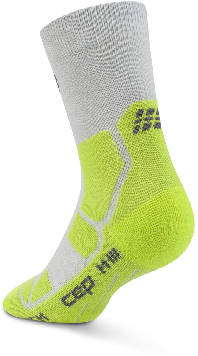 CEP Hiking Merino Mid-Cut Compressie Neongeel Dames 40-43 Neongelb