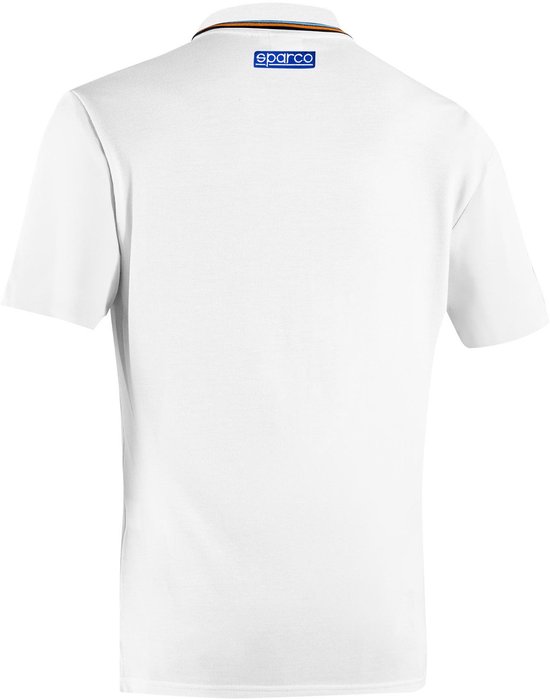 Sparco Gulf Gulf Piqué Poloshirt - Wit/Marineblauw/Lichtblauw van Sparco — afbeelding 4