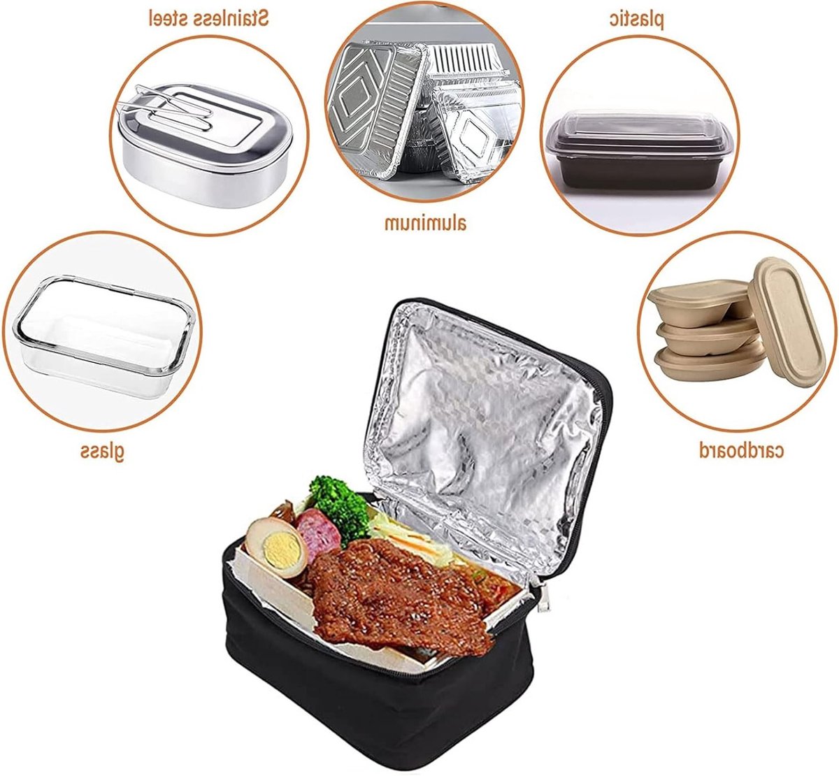 Draagbare verwarmde lunchbox voor snel opwarmen - Elektrische lunchbox voor picnics en werk, ideaal voor warme maaltijden onderweg — cadeau in Kookcadeaus - foto 4