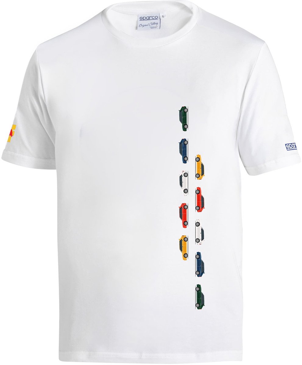 Sparco Lancia Delta HF Collectie T-Shirt - Marineblauw/Wit