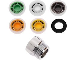 Store_7 - Douche Flow Reducer - Waterbesparing - 5 Stuks - Stroombegrenzer - Verstelbare debieten - Geschikt voor elke douchekop - G1/2 adapter