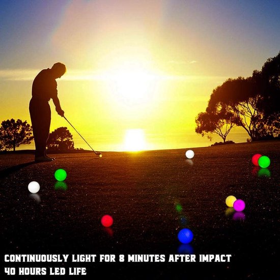 Dailygoody - Gloeiende Golfballen - Lichtgevende Bal - Perfect voor Avondspellen - 2-laags Ontwerp - Synthetisch Rubber - Geschikt voor Golfspelers - .. — afbeelding 3
