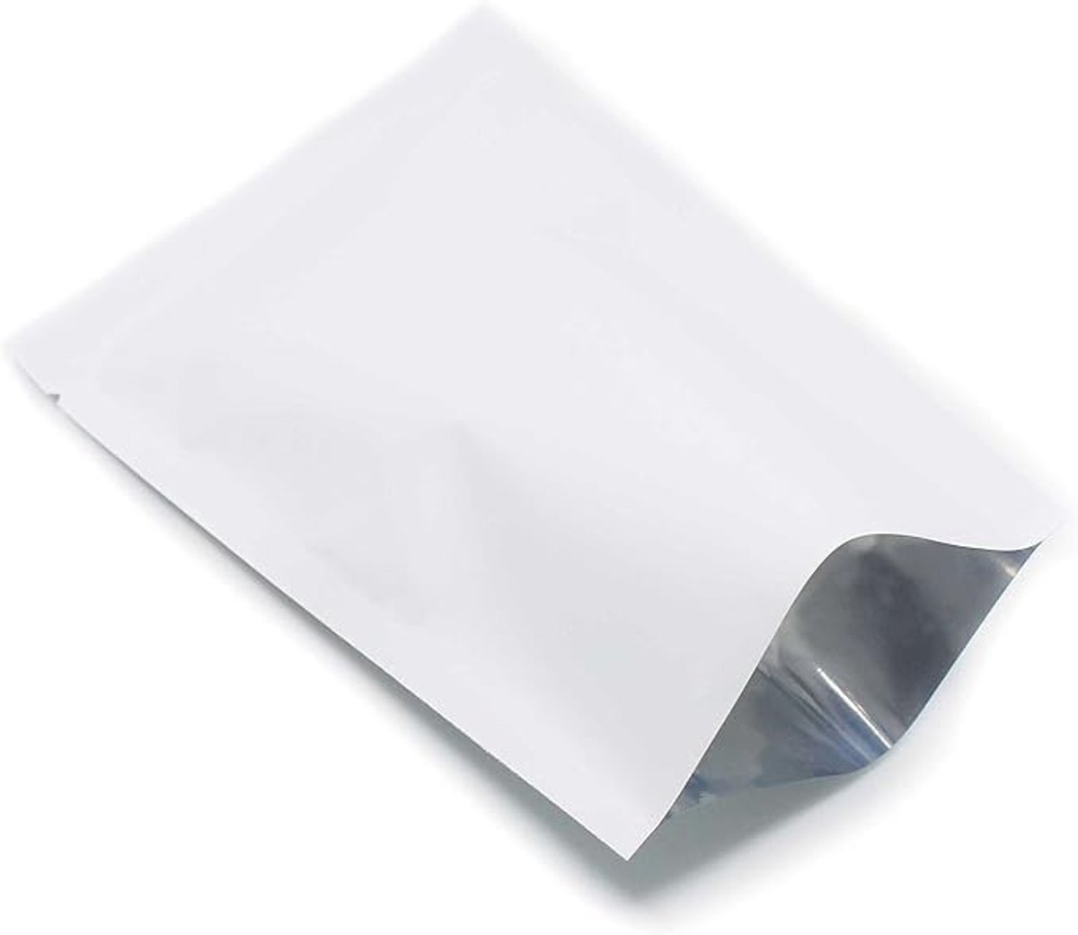 Dailygoody - Mylar Open Platte Zakjes - Vacuüm Verpakking - Wit 12 x 18 cm - Perfect voor Langdurige Opslag - 200 Stuks