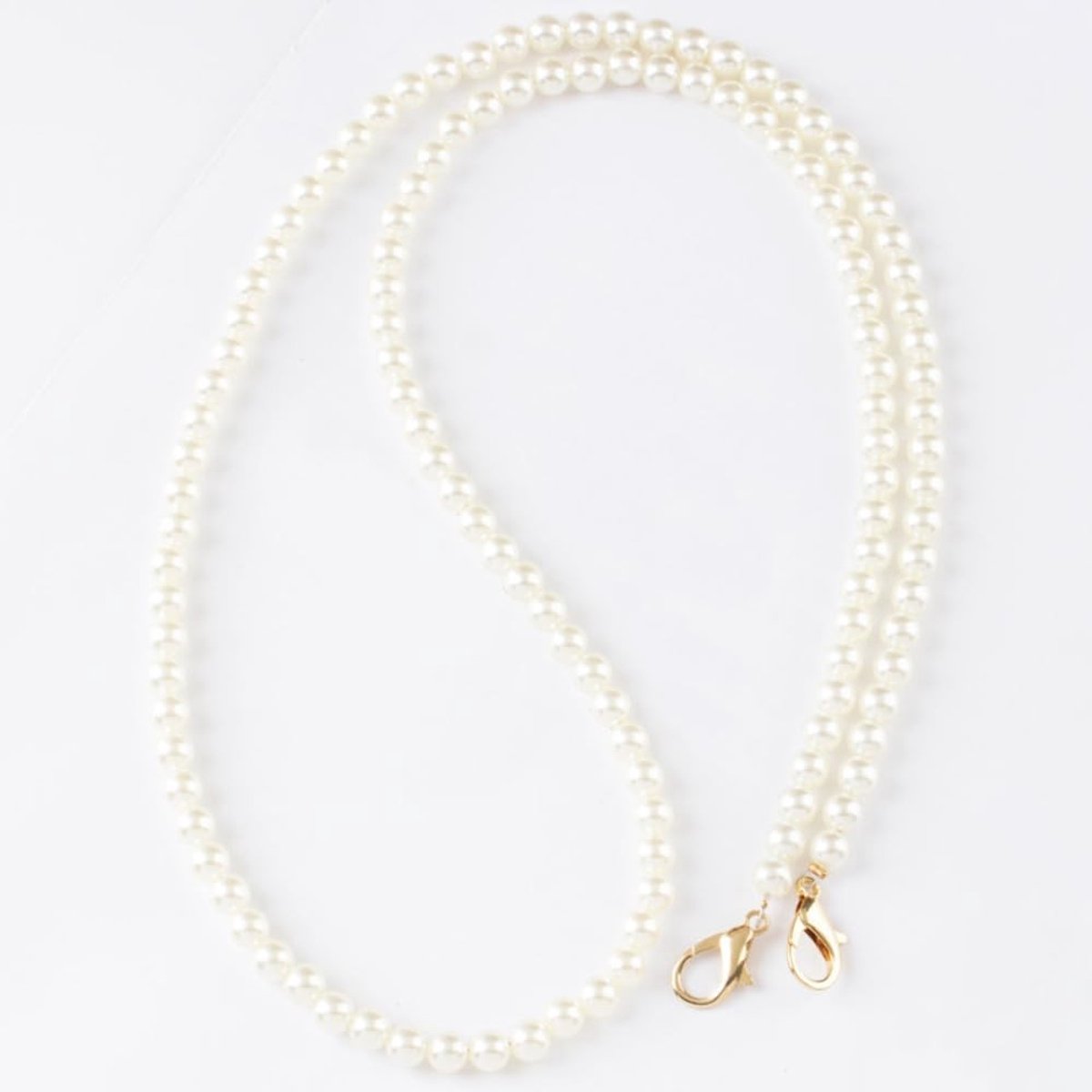 Dailygoody - Pareltelefoonketting - Telefoonaccessoires - 120 cm - Sleutelkoord - Kunsthars - Geschikt voor mobiele telefoons - Rood