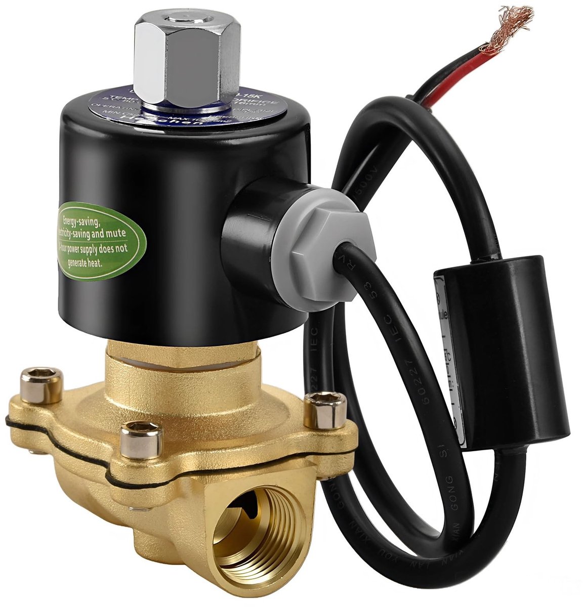 Dailygoody - Solenoid Ventiel - 2/2-Weg Type - Direct Werkend - PT1/2'' - Vervangingsventiel - Geschikt voor Water - Model 2W-160-15KJ