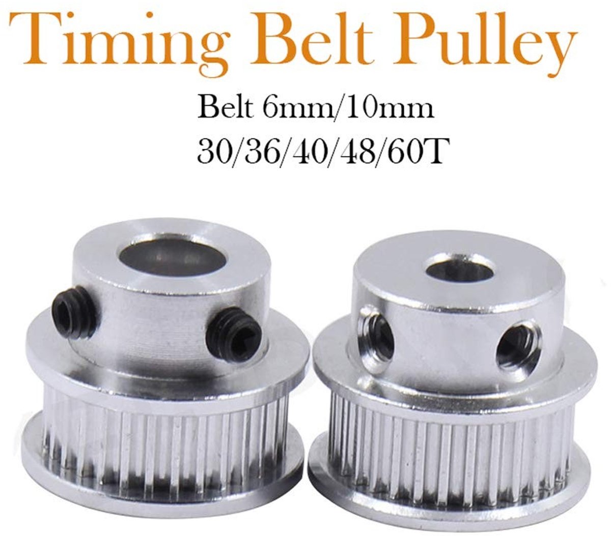 Dailygoody - GT2 Timing Riem Katrol - Aluminium Katrol - Geschikt voor 3D Printer - 40 Tanden - Boring 12mm - Laser Cutter - H-type Synchroon Katrol