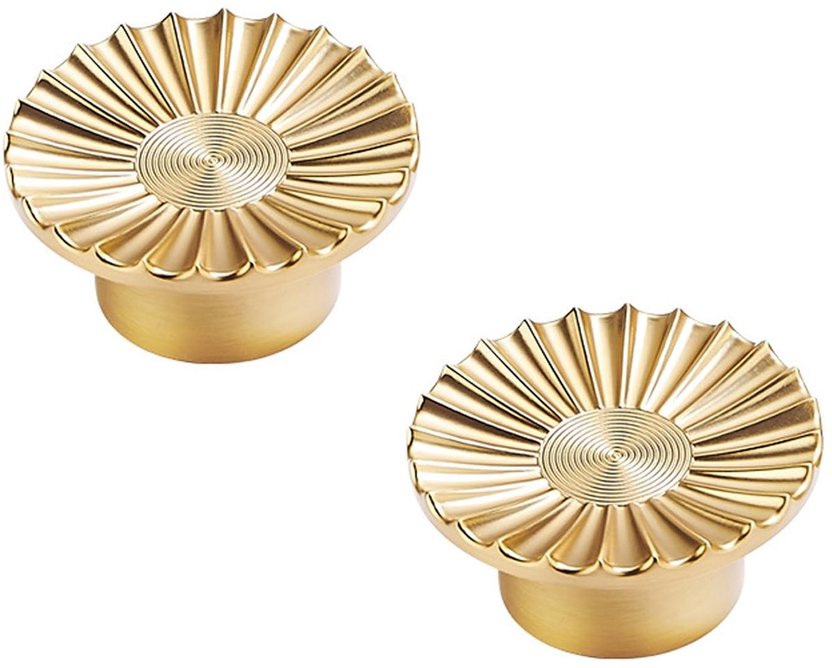 Dailygoody - Ronde Keukenknoppen - Gouden Ladeknoppen - Modern Retro Design - 40mm - Decoratieve Handgrepen - Voor Meubels en Kasten