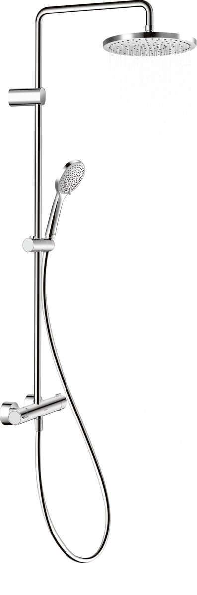 Duravit Regendouche System 1000 – Thermostaat Douche – 3 Straalsoorten – Temperatuurbeveiliging Veiligheid – Chroom Hoogglans