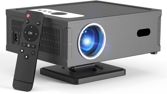 4K Mini Beamer Draagbare Projector Zwart Wifi Bluetooth Android 11 Compact voor Thuisbioscoop