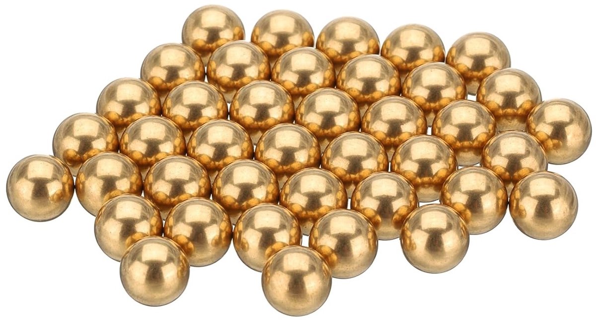 40 Stuks 10 mm Precisie Messing Ballen H62 G100 voor Industrie, Machines, Auto's en Doe-Het-Zelf Projecten