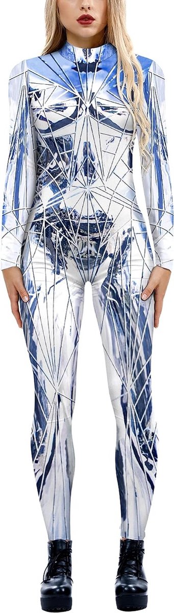 Halloween Kostuum Dames Skelet Cosplay Catsuit Overalls voor Feest, Carnaval en Themafeest S M L XL