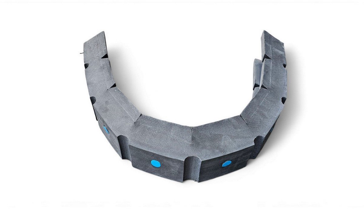 BREG Steigerfender - EVA foam - rond 100 x 12 x 6 cm - waterdicht - Zwart