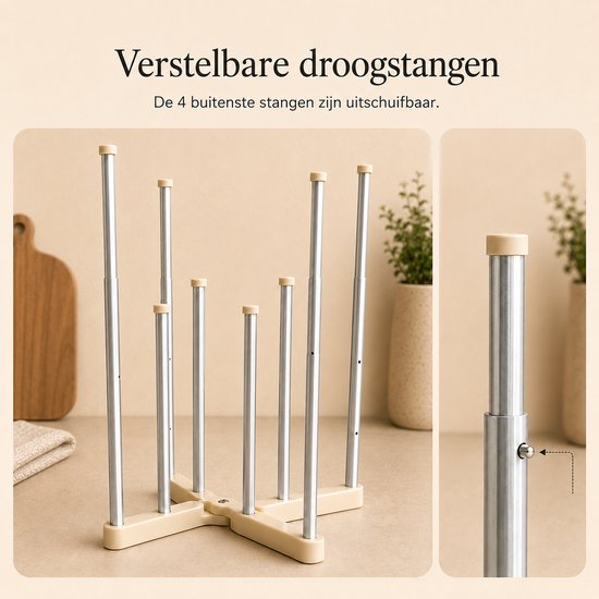 Bangosa Flessen Droogrek - Droogrek Flessen - Flessenrek voor baby - Flessenrek baby - Vershoudzakkenhouder - Boterhamzakjes droogrek van Bangosa — afbeelding 5