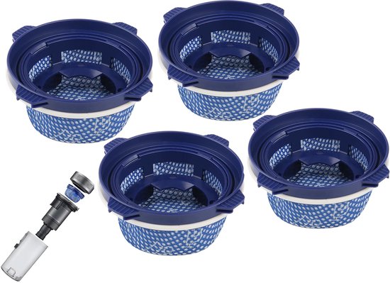 Filter geschikt voor Samsung Jet Jet7070+7575+90/ Bespoke VS20 - 4 stuks - Wasbaar - vervanging-stok stofzuiger filter-onderdelen - blauw