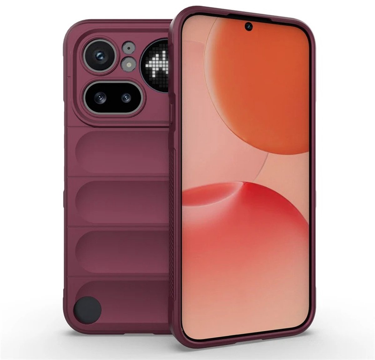 MobyDefend Hoesje - Geschikt voor Nothing Phone (4a) Pro - TPU Gripcase - Donkerpaars