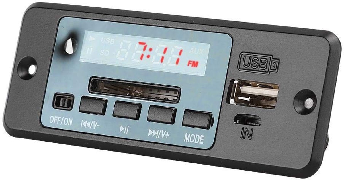 Dailygoody - MP3 Decoder Card - Audio Decoder Module - USB Radio FM MP3 - Zwart - Universele Decoding Board - Geschikt voor Muziekspelen - Kleur Zwart