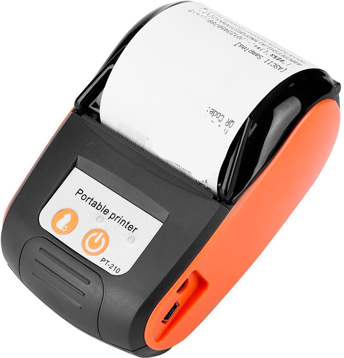 Dailygoody - Mini Thermal Receipt Printer - Bluetooth Printer - Draadloos en Efficiënt - Oranje - Mobiele Printer - Voor Smartphones - Compact Model
