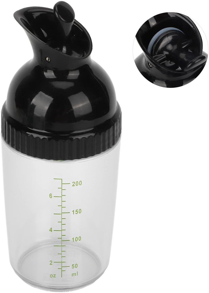 NTHProducts - Salad Dressing Shaker - Vloeistofcontainer - Handig in gebruik - Groen - Voor Sauzen en Vinaigrettes - 200 ml - Geschikt voor Keuken