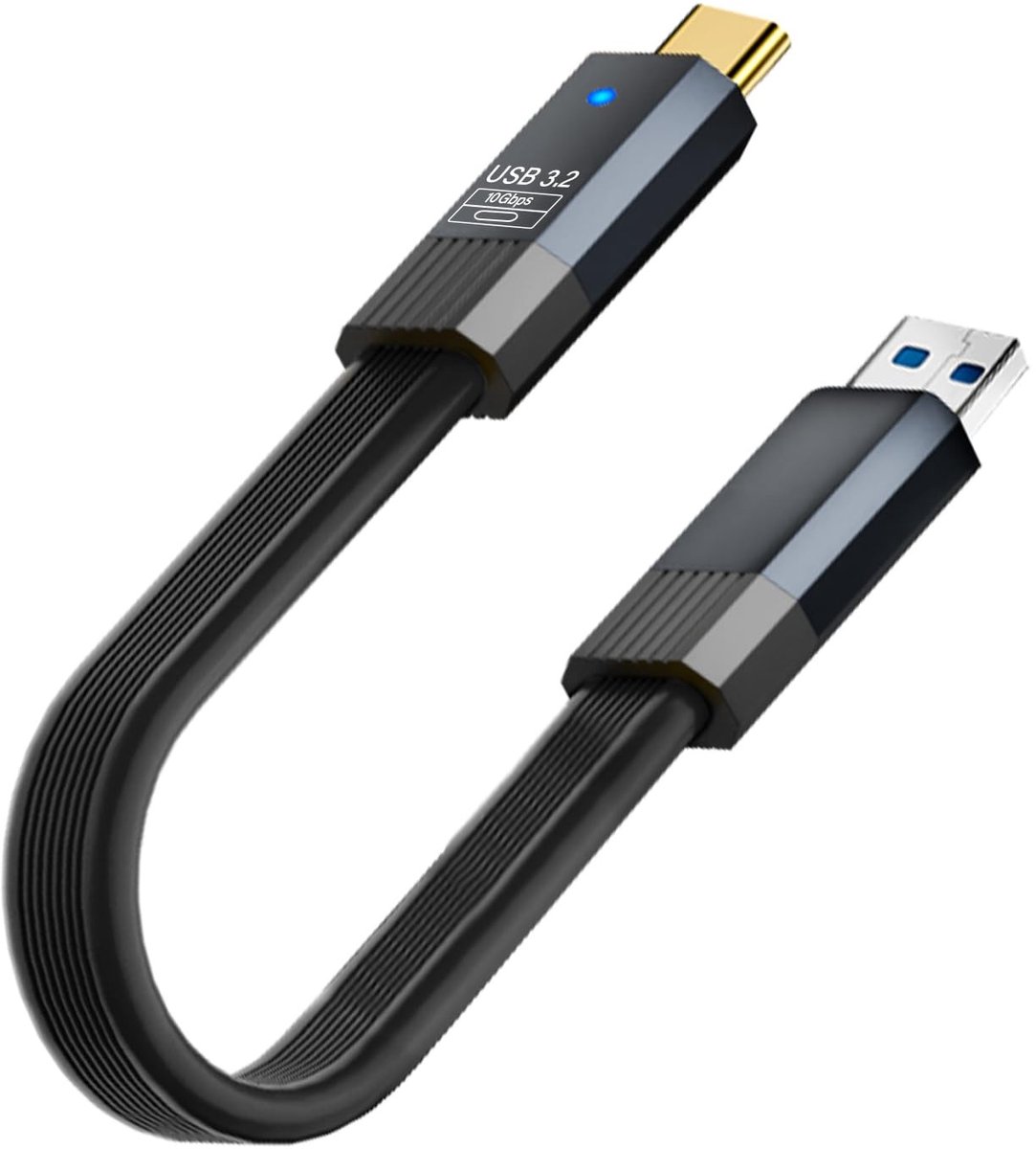 Dailygoody - 10Gbps USB 3.2 naar USB C Kabel - 20cm Snelle Oplaadkabel