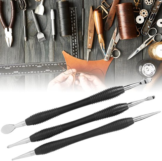 aladdien - Leerbewerking Lepel Stylus - 3-delige Gereedschap Set - Voor Precisie Snijden - Perfect voor Carving - Handzaam en veelzijdig - Geschikt ... van Merkloos — afbeelding 5