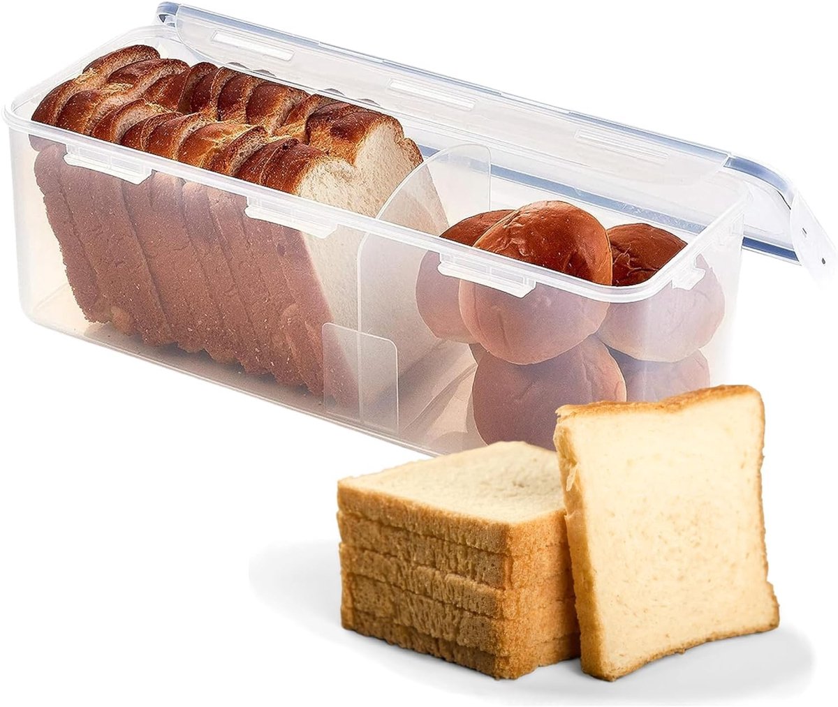 Golden crown - Vershouddeksel - Luchtdichte container - Ideaal voor voedselopslag - Transparant - BPA-vrij - Geschikt voor magnetron - 5 Liter