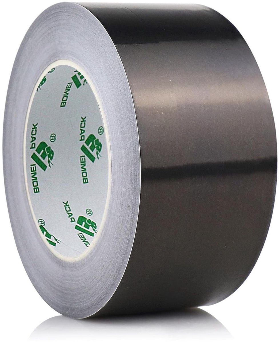 Zwarte aluminium plakband 50mm x 50m - hittebestendig tape voor isolatie, afdichting en reparatie