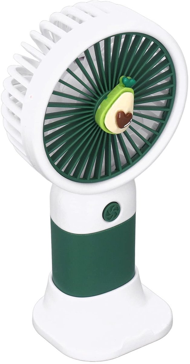 Dailygoody - Draagbare Mini Handventilator - USB Oplaadbaar - Avocado Groen - Fruit Design - Kinderen - Perfect voor Zomer