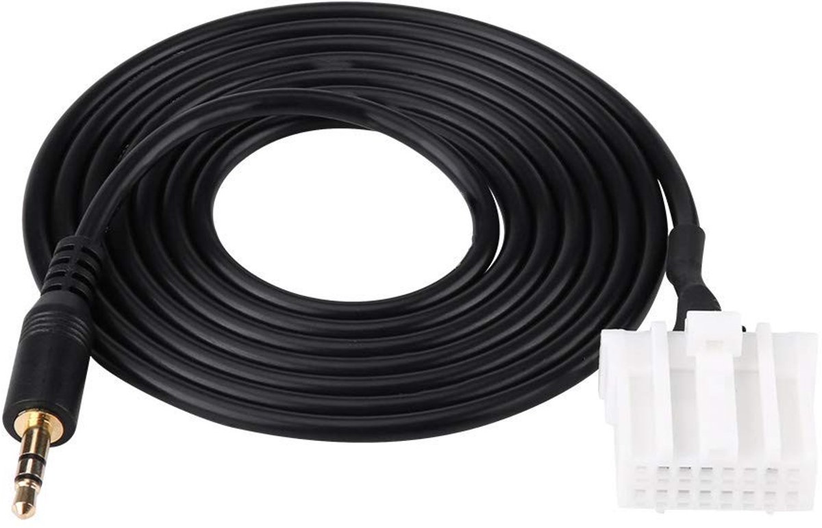 Dailygoods - Auto Audio Aux Kabel Adapter - 3.5mm Jack - Gloednieuw - Zwart - CD Interface - Geschikt voor Mazda 2 3 5 6 M3 M6 MX5 RX8 2006-2013