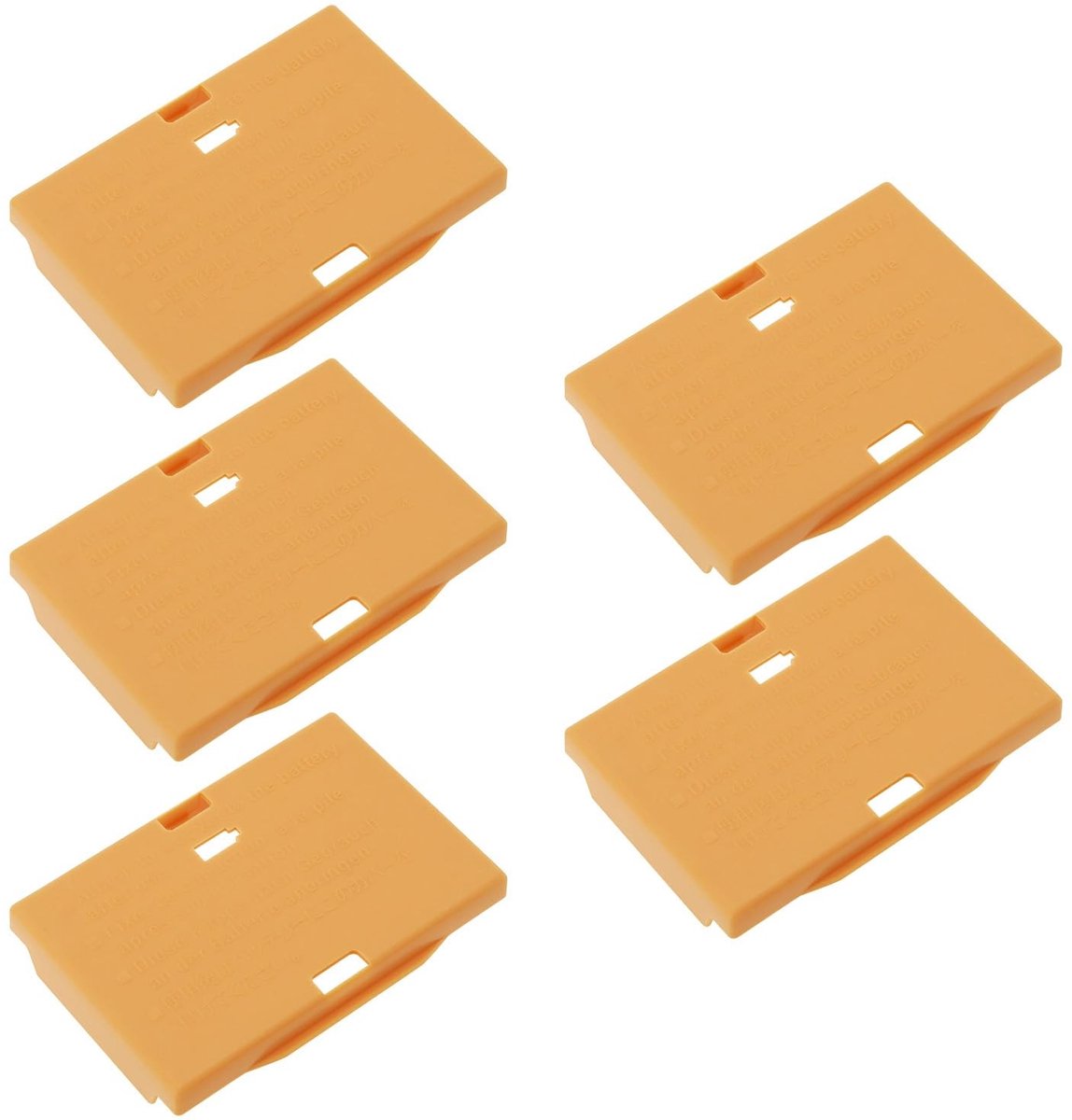 Dailygoody - Batterij bescherming cover - 5 stuks - Kunststof - Geel - Compatibel met Canon LP-E6 - Ideaal voor fotografie - Voor 5D Mark II 6...
