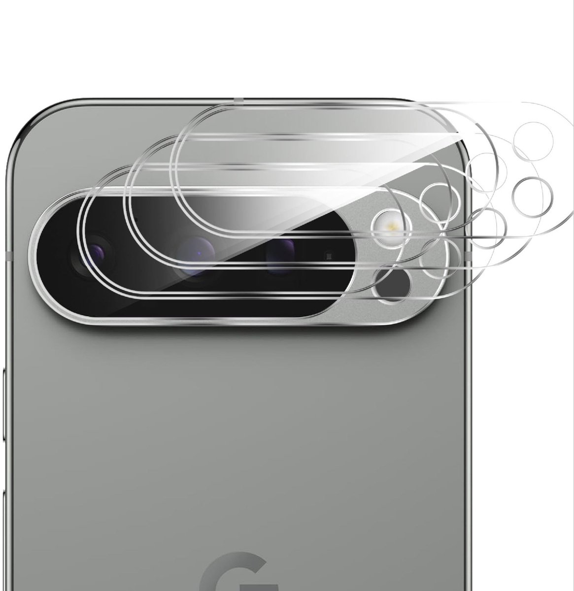 Dailygoody - Camera bescherming - 3D-glasbeschermfolie - Zeer transparant - Compatibel met Google Pixel 9 Pro - Beschermhoes - 3 stuks