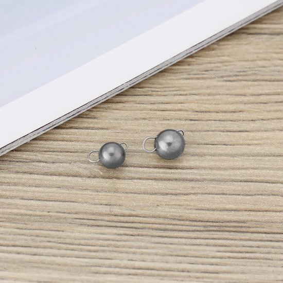Store_8 - Tungsten Cheburashka Visgewichten - 12 Stuks - Perfect voor Zoet- en Zoutwatervissen - Glow, Zwart, Zilver - Karper, Bas, Kabeljauw van Merkloos — afbeelding 3